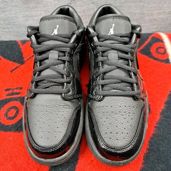 Size 7 Women Nike Women's Air Jordan 1 Low SE Black Croc HJ7743 010 - Picture 3 of 13